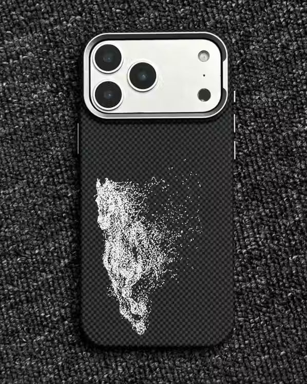FreeKnite Carbon Pattern Horse MagSafe Case for iPhone 17 Pro Max
