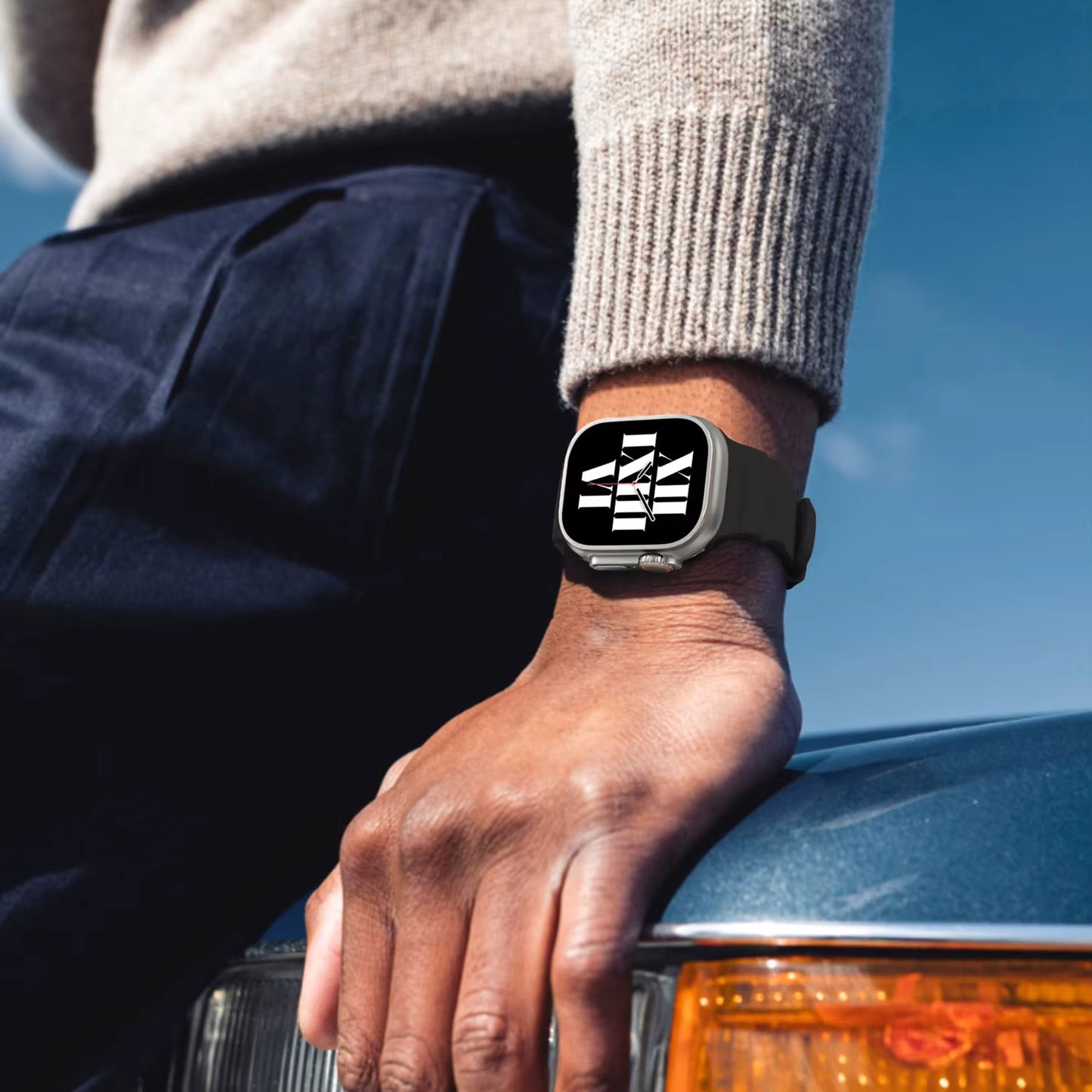 Sport Silicone Fashion Strap for Apple Watch 42/44/45/46/49 mm - Blue