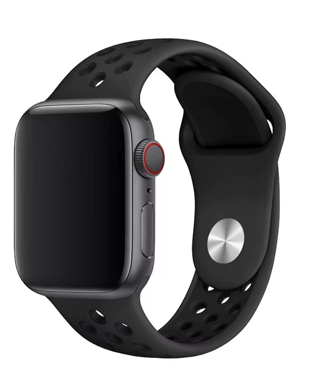 Sport Breathable Silicone Band Strap for Apple Watch 42/44/45/46/49 mm