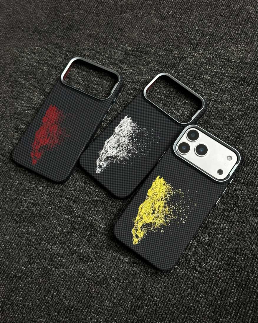 FreeKnite Carbon Pattern Horse MagSafe Case for iPhone 17 Pro Max