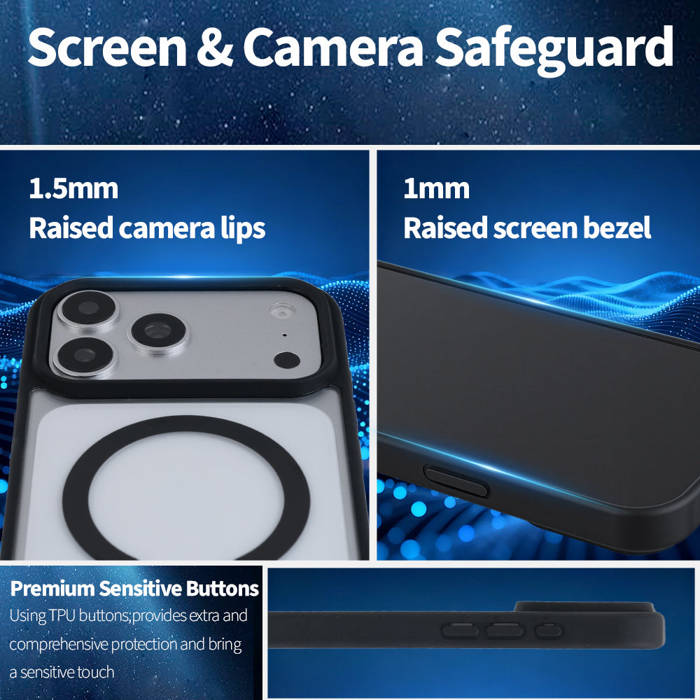 PULOKA Magnetic Matte Case Translucent Frosted Anti-Fingerprint Slim for iPhone 17/18 Pro
