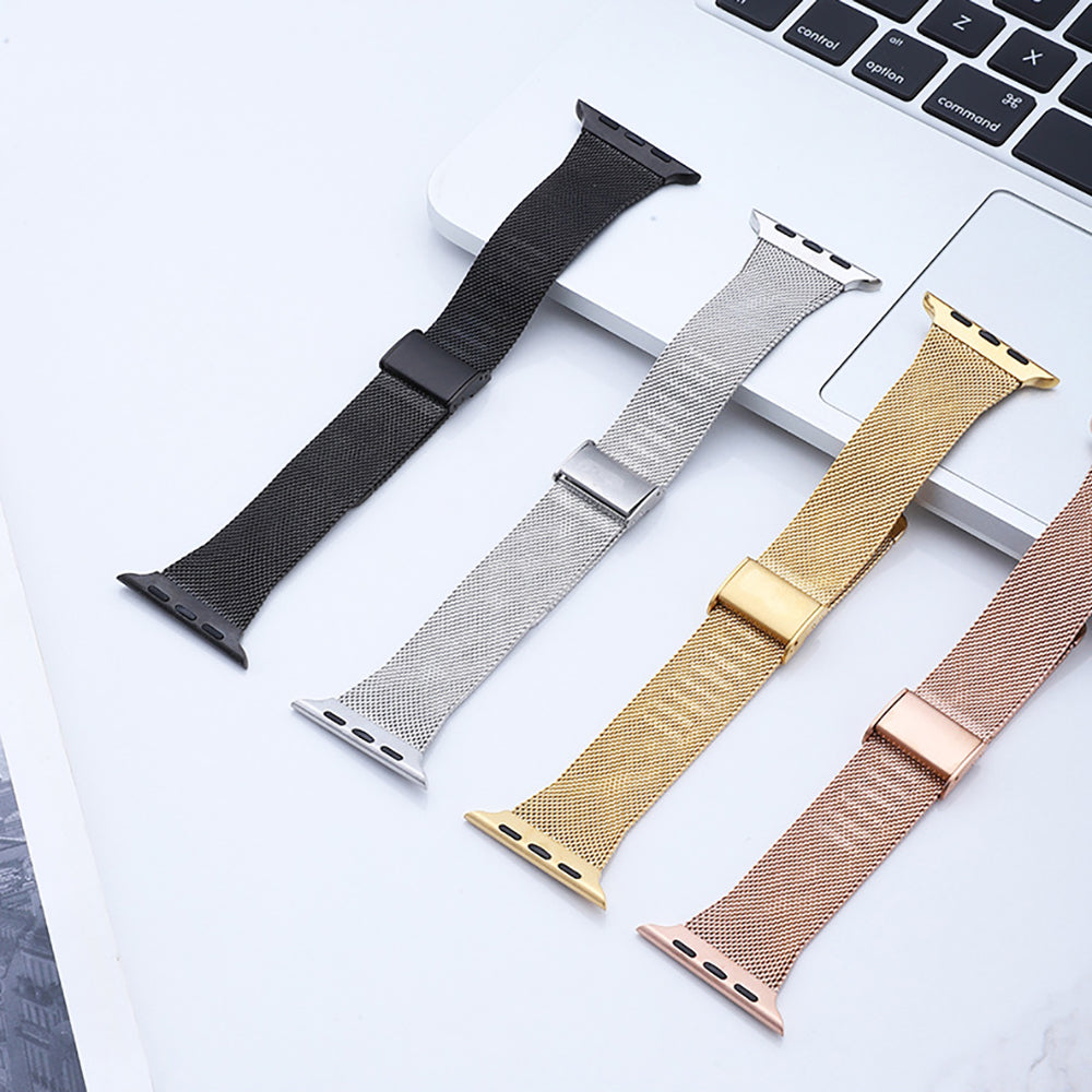 Milanese Stainless Steel Mesh Strap for Apple Watch 42/44/45/46/49 mm