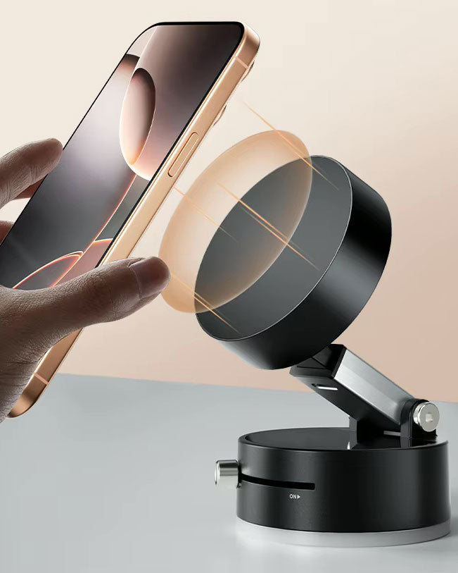 GOJI G10 Vacuum Magnetic Vacuum Phone Holder Vacuum 360 Degree Rotation and Super Strong Magnetic - Black