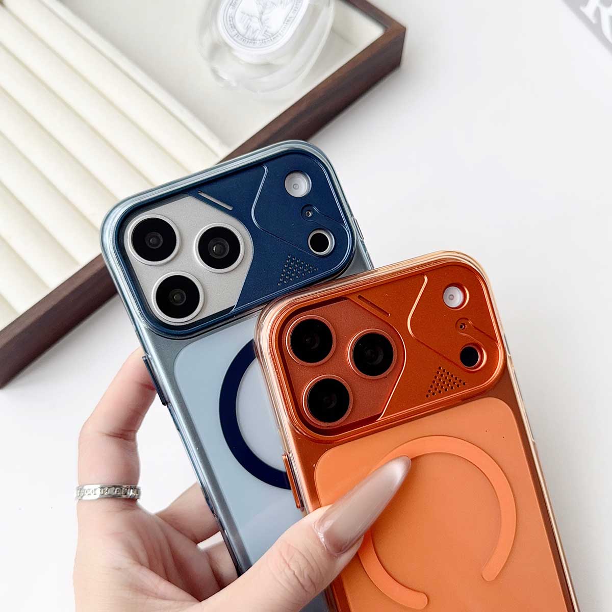 VAWI Transparent MagSafe Case with Metal Lens Frame for iPhone 17 Pro Max