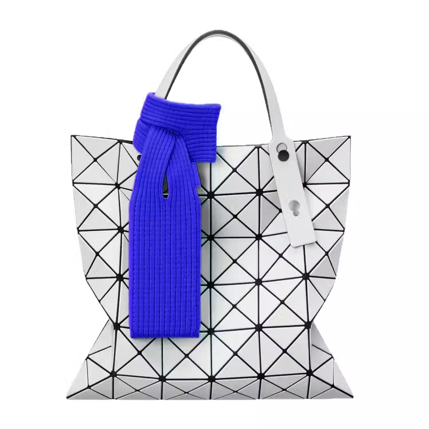 Crochet iPhone Pocket Bag | 3D-Knitted Handheld Sleeve Short Long Strap 80 CM - Blue