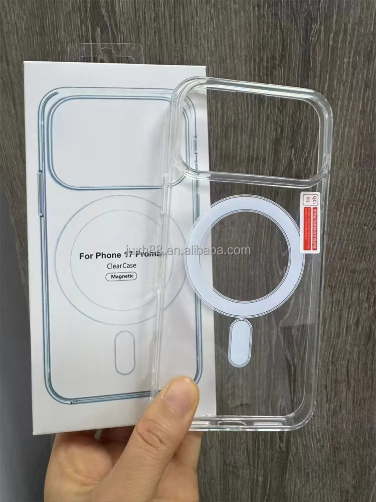 Clear MagSafe Shockproof TPU Wireless Charging Case for iPhone 17 Pro Series
