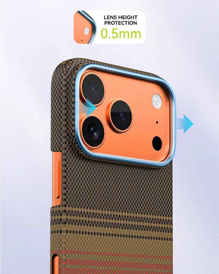 Lanex Ultra-slim Diamond Cut Carbon Fiber MagSafe Case for iPhone 17 Pro Max