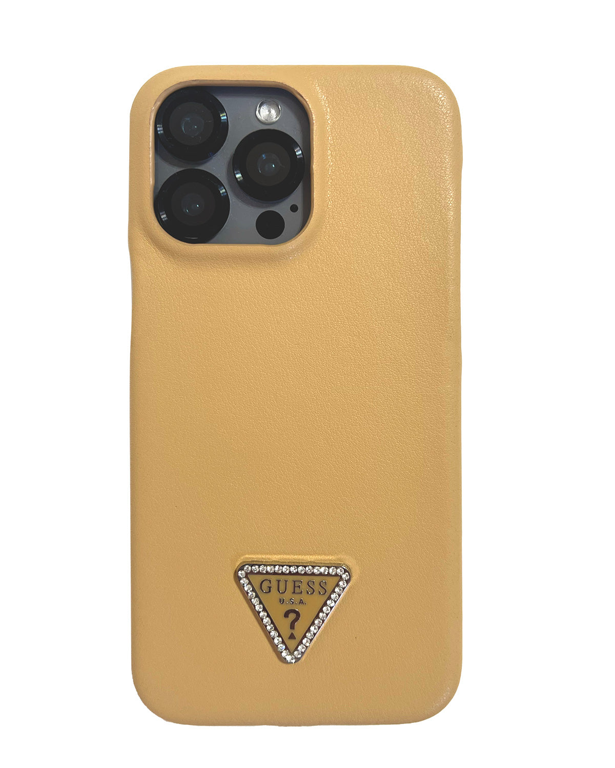 Guess Leather Back Cover Case - Gold