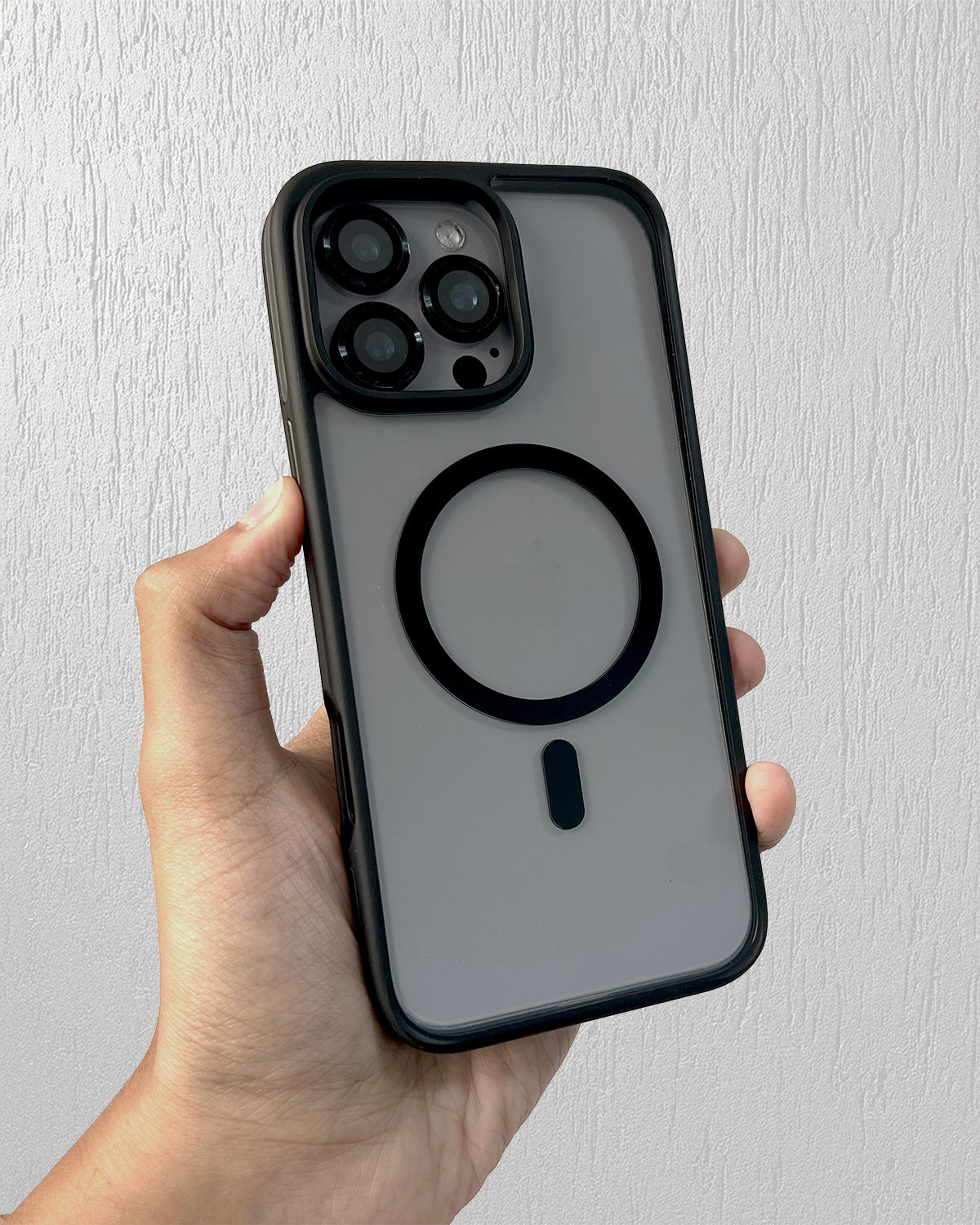 Tadamall Premium Clear MagSafe Case for iPhone 16 Pro Max - Black