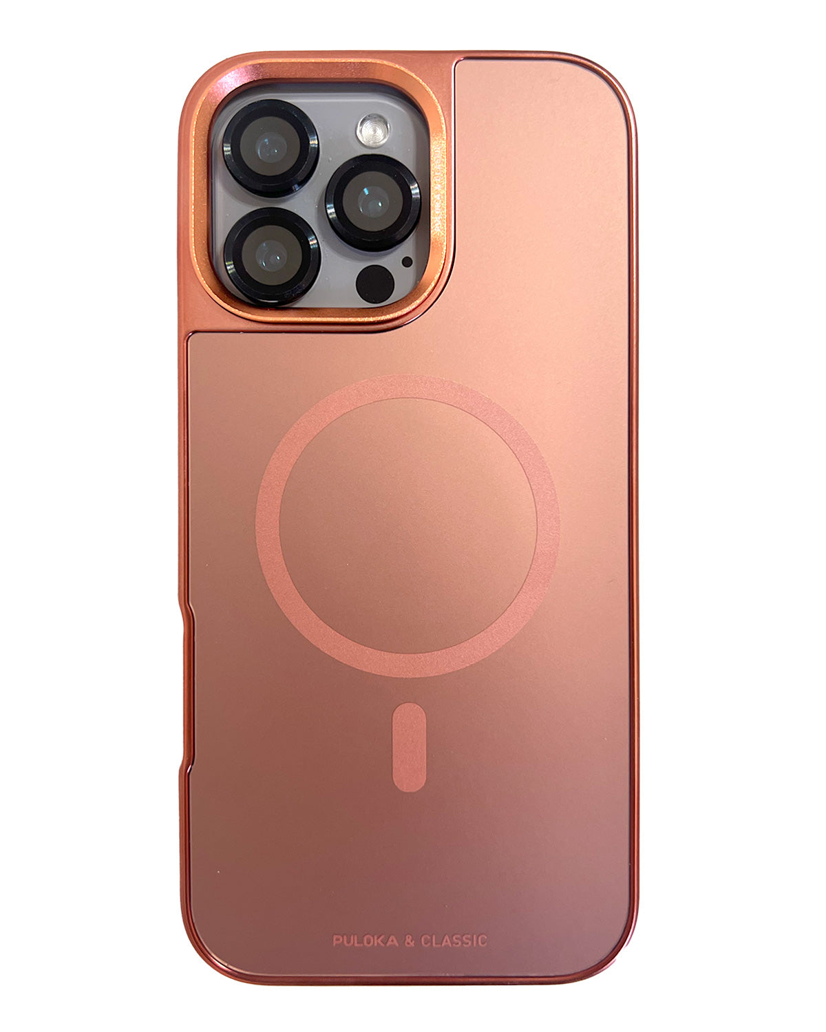 Puloka & Classic Luxury MagSafe Case for iPhone 16 Pro Max - Rose Gold