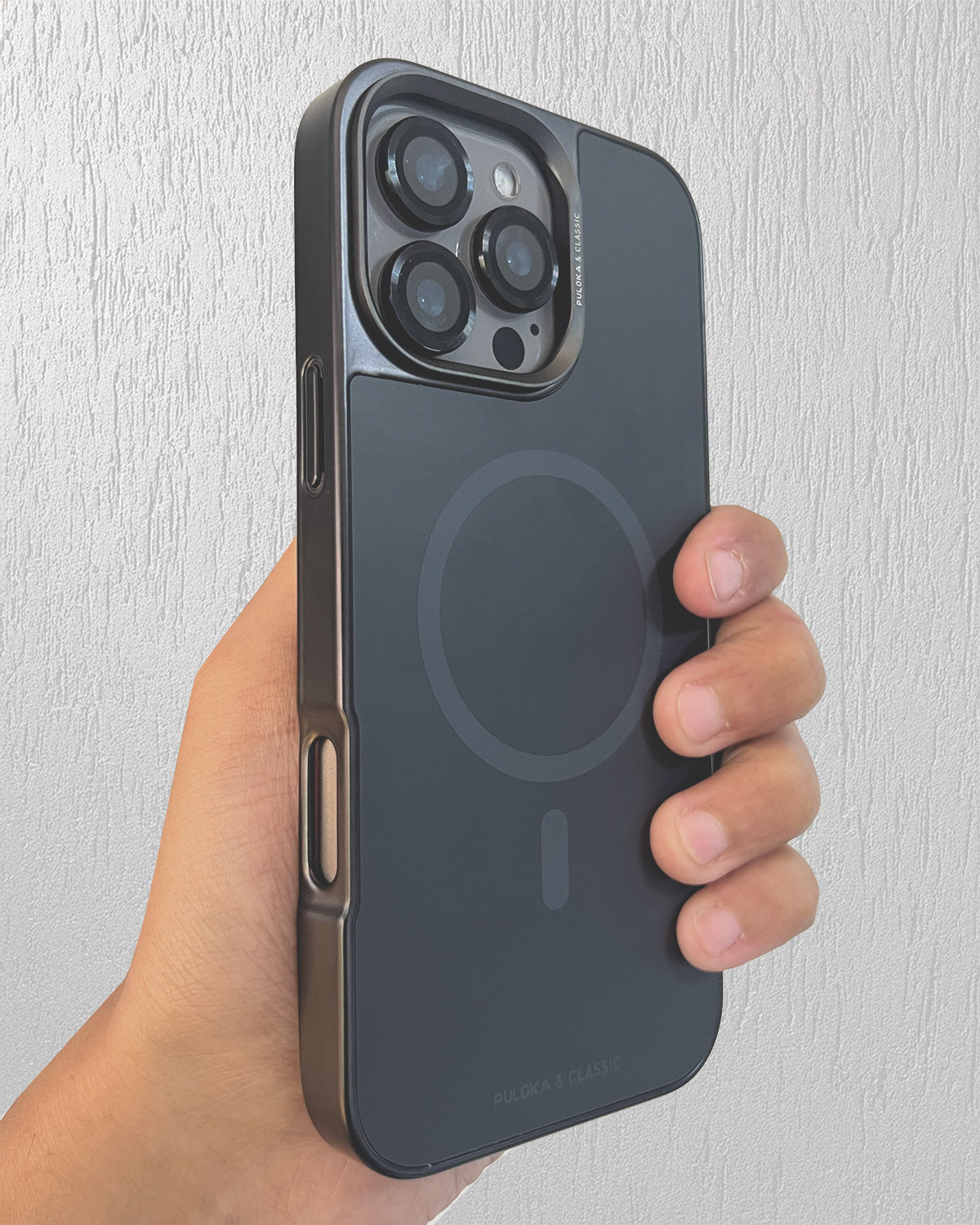 Puloka & Classic Luxury MagSafe Case for iPhone 16 Pro Max - Midnight