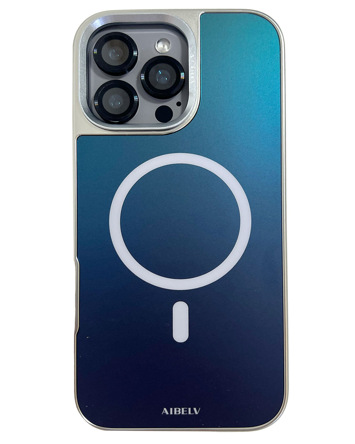AIBELV MagSafe Case for iPhone 16 Pro Max - Green/Silver