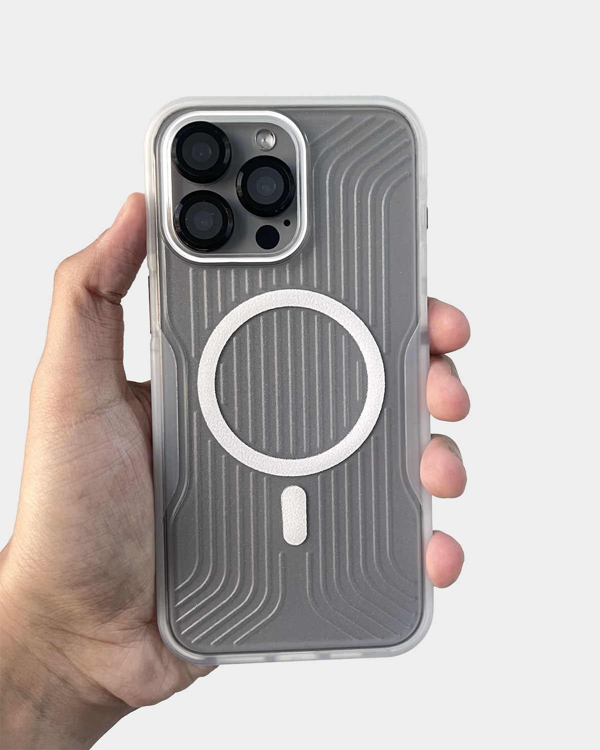 Soft Striped Corrugated MagSafe Case for iPhone 13 Pro Max