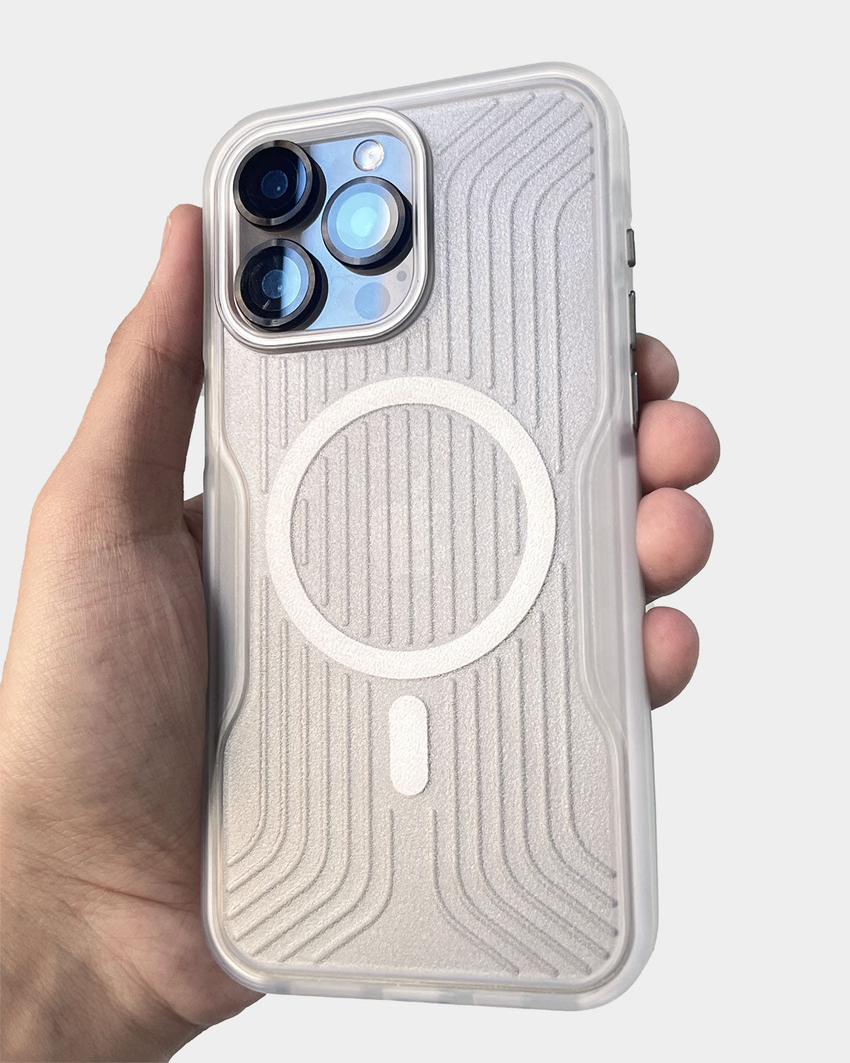 Soft Striped Corrugated MagSafe Case for iPhone 13 Pro Max