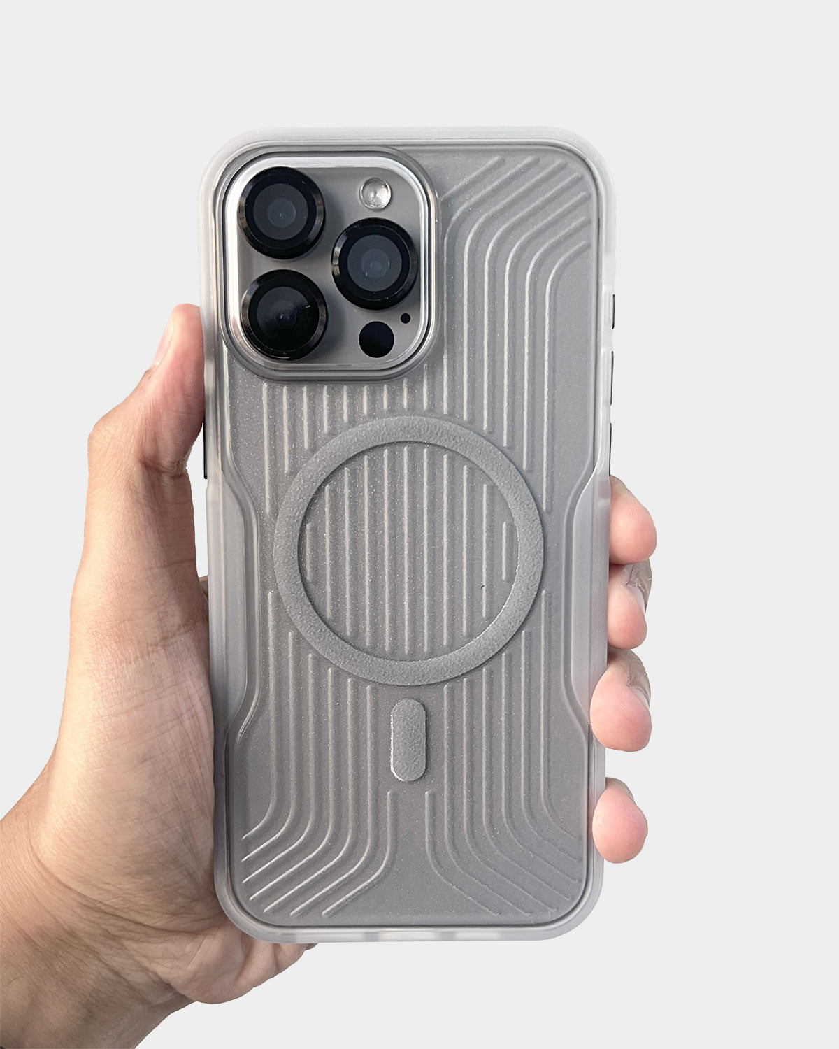 Soft Striped Corrugated MagSafe Case for iPhone 13 Pro Max