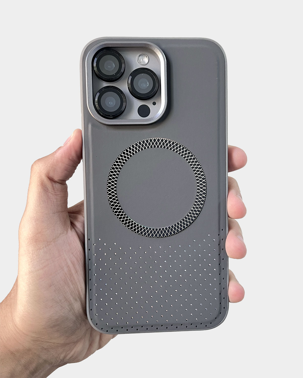 Hard MagSafe Leather And Textured Case for iPhone 16 Pro Max