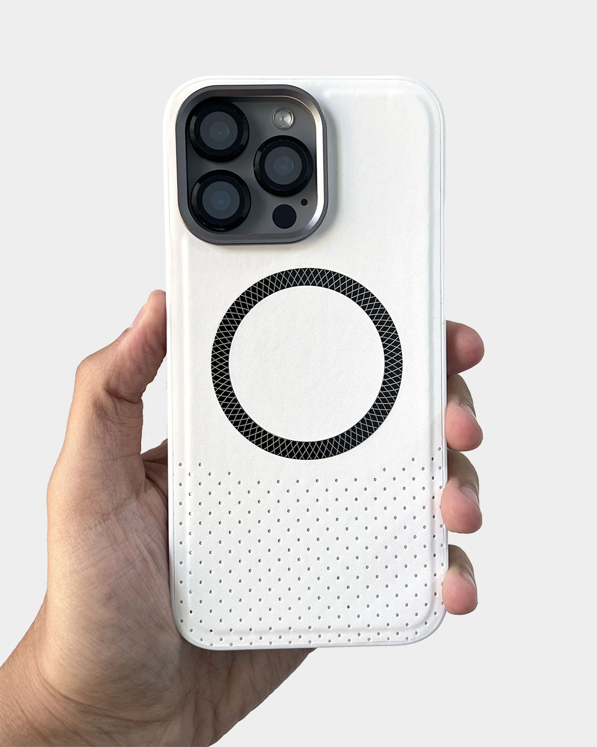 Hard MagSafe Leather And Textured Case for iPhone 15 Pro Max