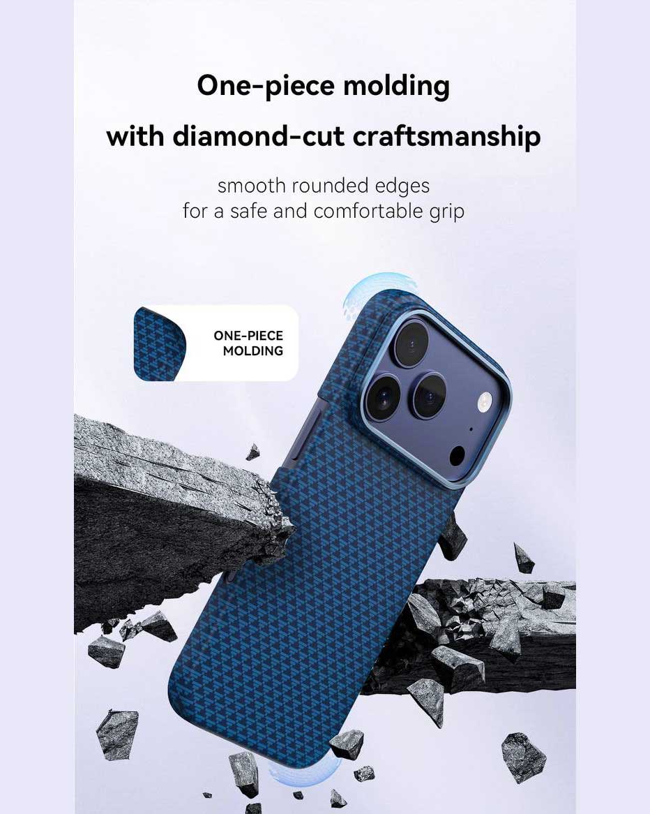 Lanex Premium Ultra - slim Diamond Carbon Fiber Case for iPhone 17 Pro Max - TecHub
