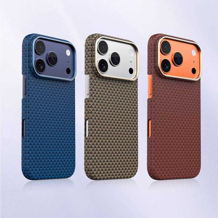 Lanex Premium Ultra-slim Diamond Carbon Fiber Case for iPhone 17 Pro Max