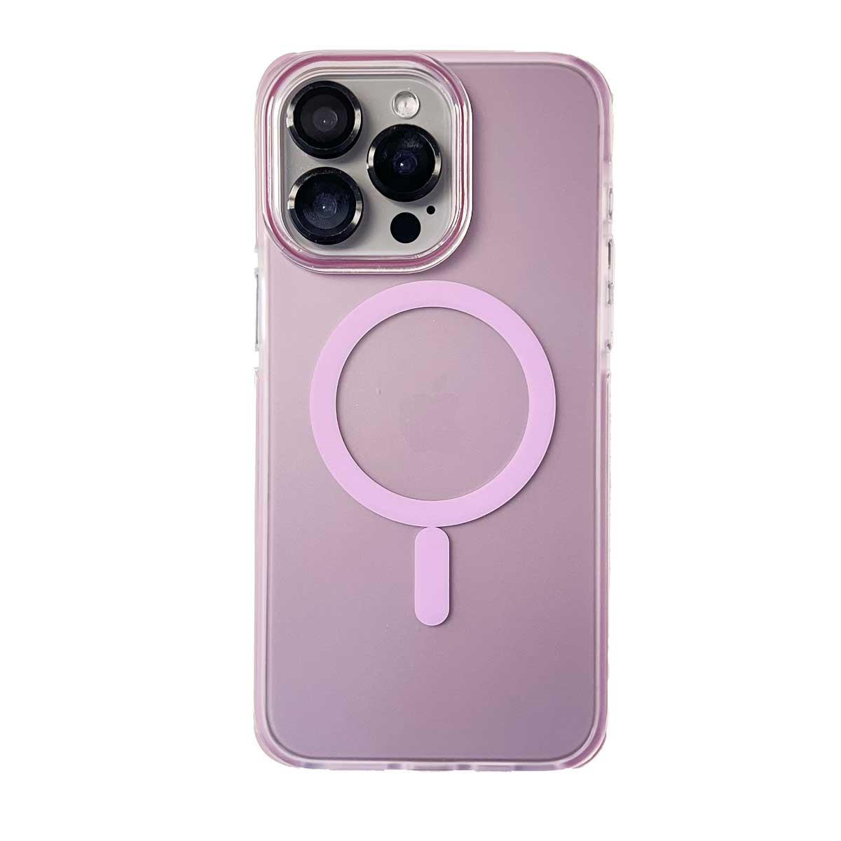Luxury Magsafe Brushed TPU Bumper Case For iPhone 15 Pro Max - Pink