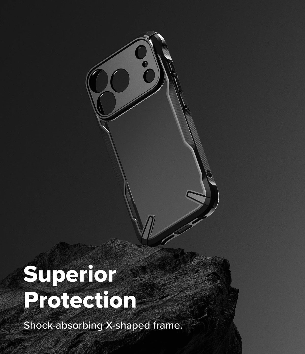 Ringke Fusion-X Slim and protective TPU case for iPhone 17/18 Pro - Black