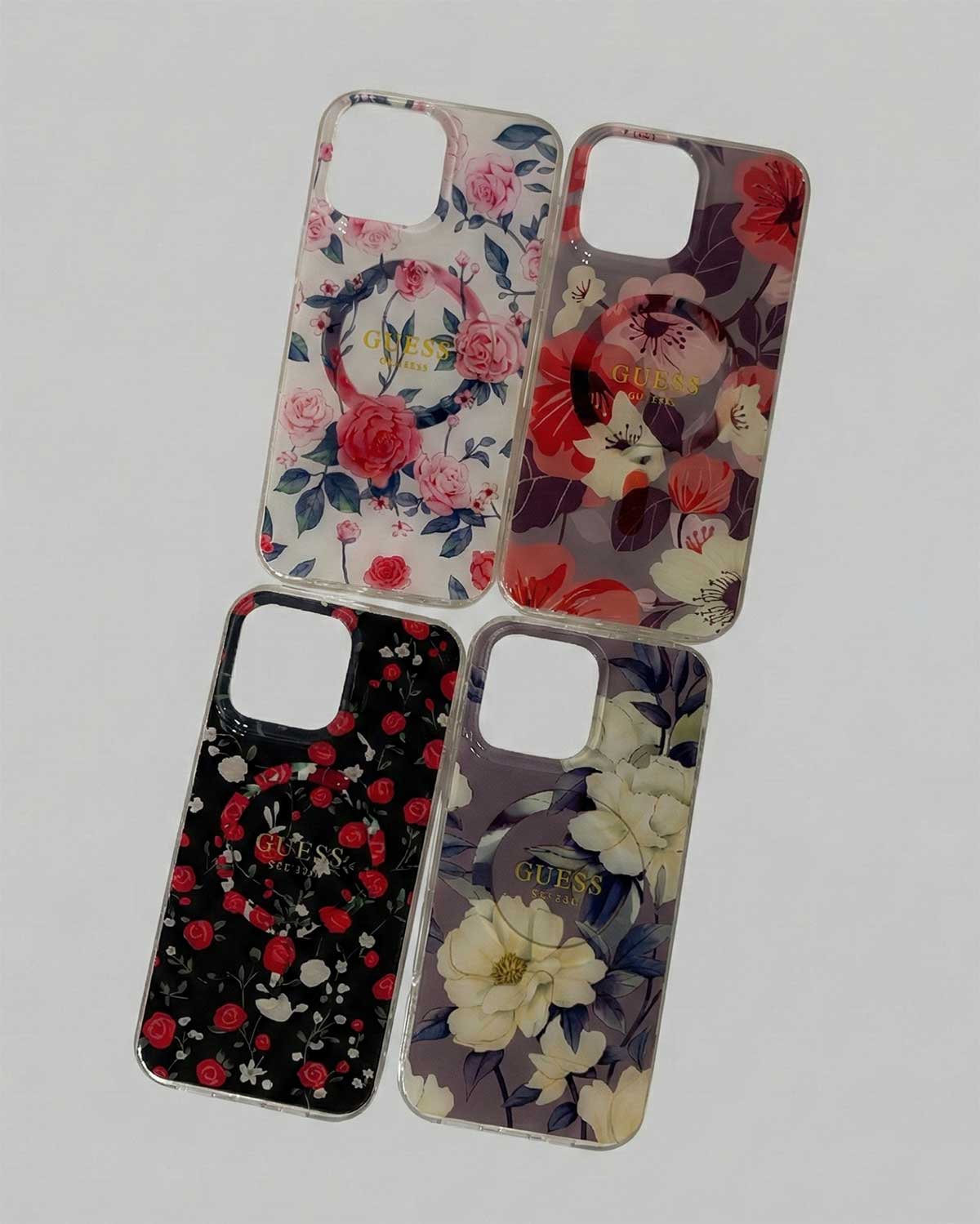 GUESS IML Flower MagSafe Case for iPhone 16 Pro Max