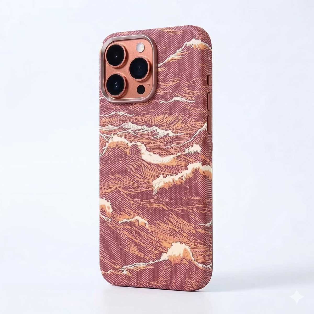 FreeAir MagSafe Waves Carbon Premium Design Case for iPhone 16 Pro Max