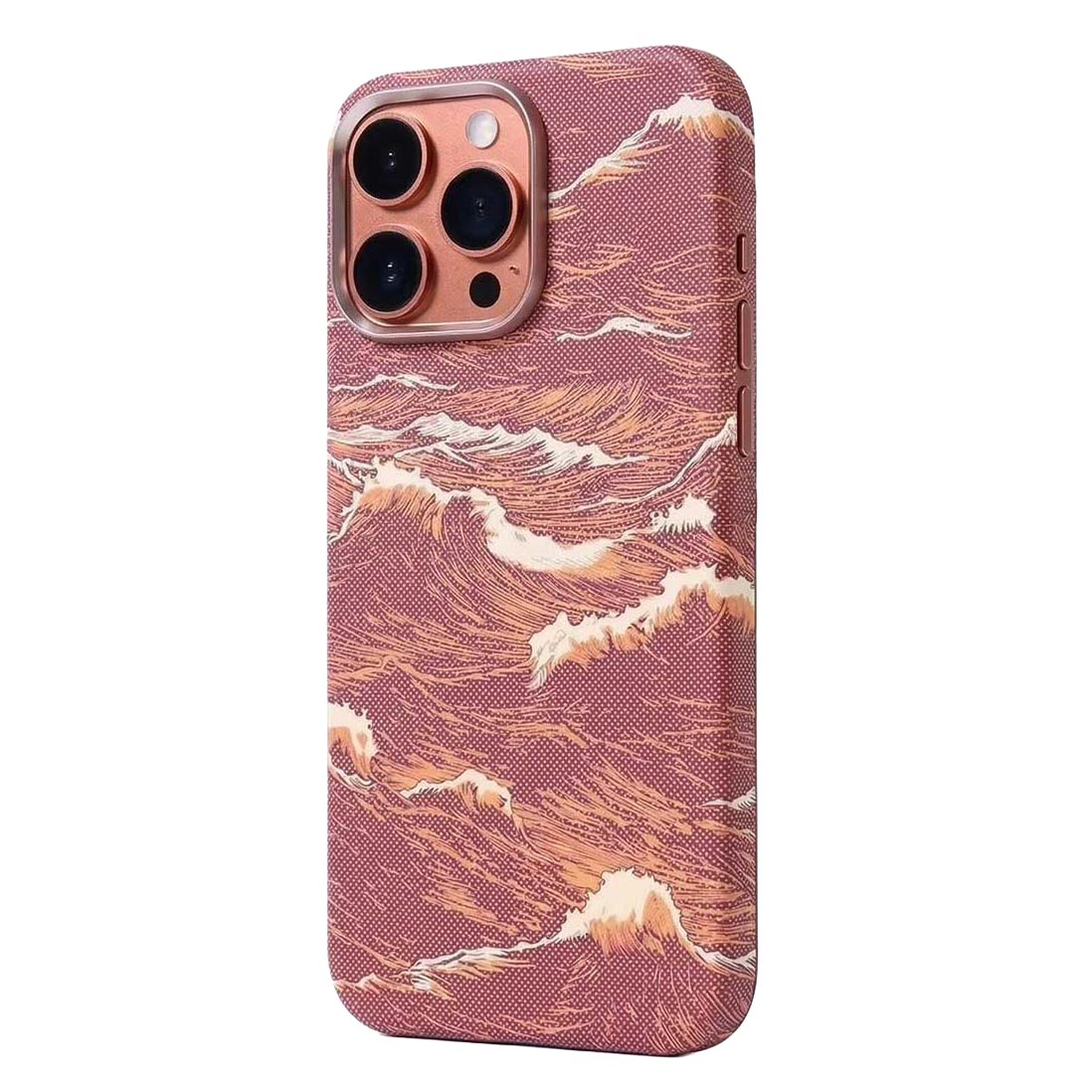 TecHub FreeAir MagSafe Waves Carbon iPhone 16 Pro Max case with premium design and carbon pattern, shown on an iPhone.