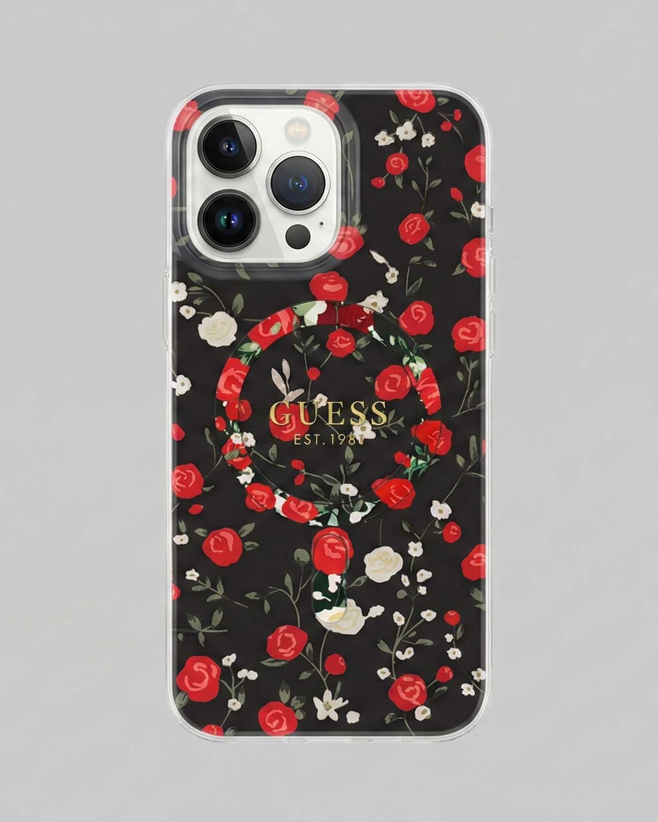 GUESS IML Flower MagSafe Case for iPhone 16 Pro Max
