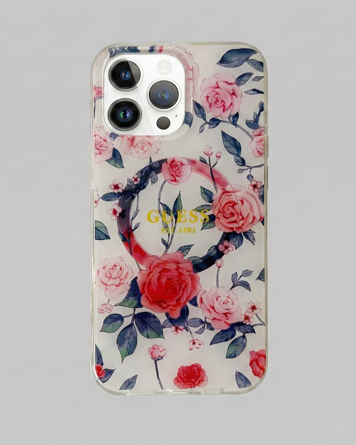GUESS IML Flower MagSafe Case for iPhone 16 Pro Max