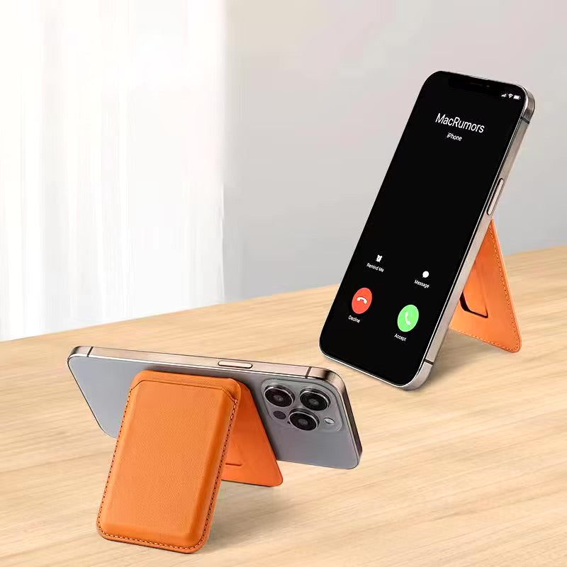 Fold Magnetic Wallet Stand For Magsafe iPhones - Brown