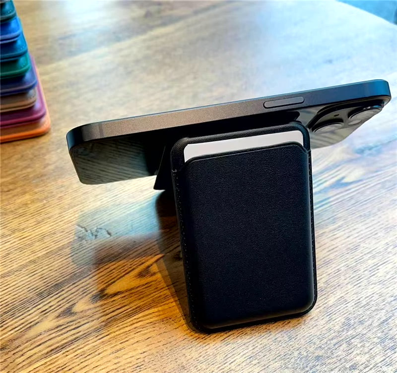 Fold Magnetic Wallet Stand For Magsafe iPhones - Brown