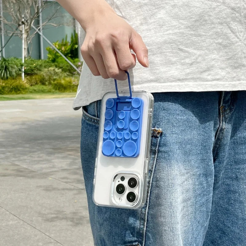 Silicone Suction Mobile Phone Folding Stand Holder