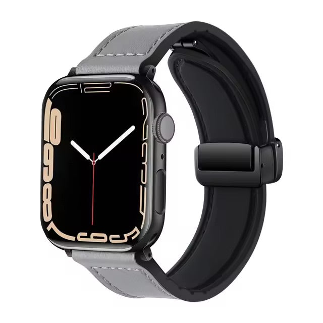 Magnetic Leather Band Strap for Apple Watch 42/44/45/46/49 mm