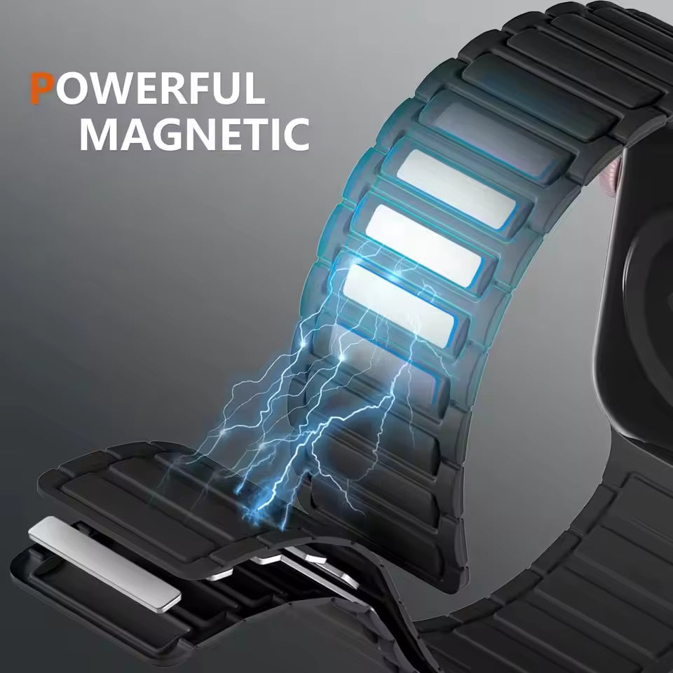 Recci Magnetic Band Sport Silicone Bracelet for Apple Watch 42/44/45/46/49 mm