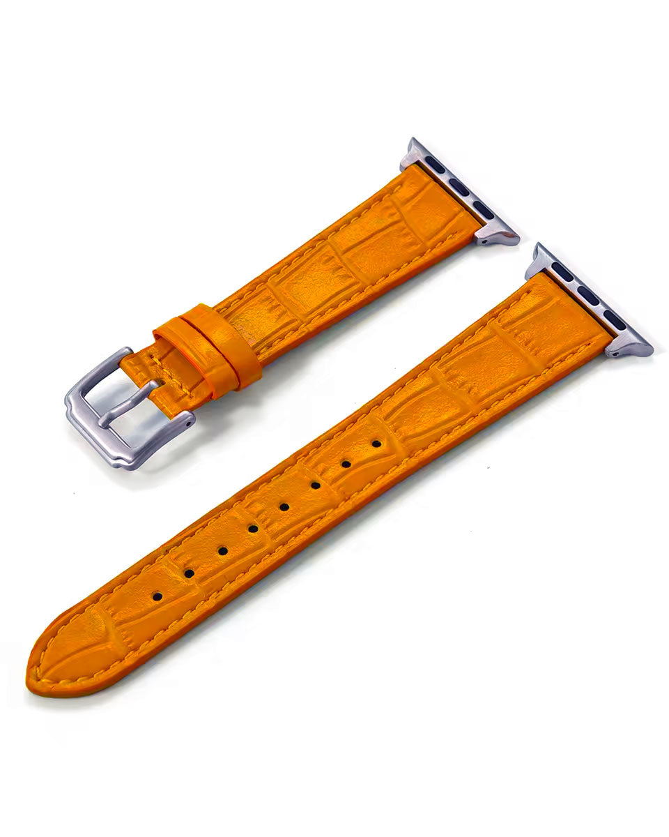 Bamboo Knot Leather Strap for Apple Watch 42/44/45/46/49 mm - Brown