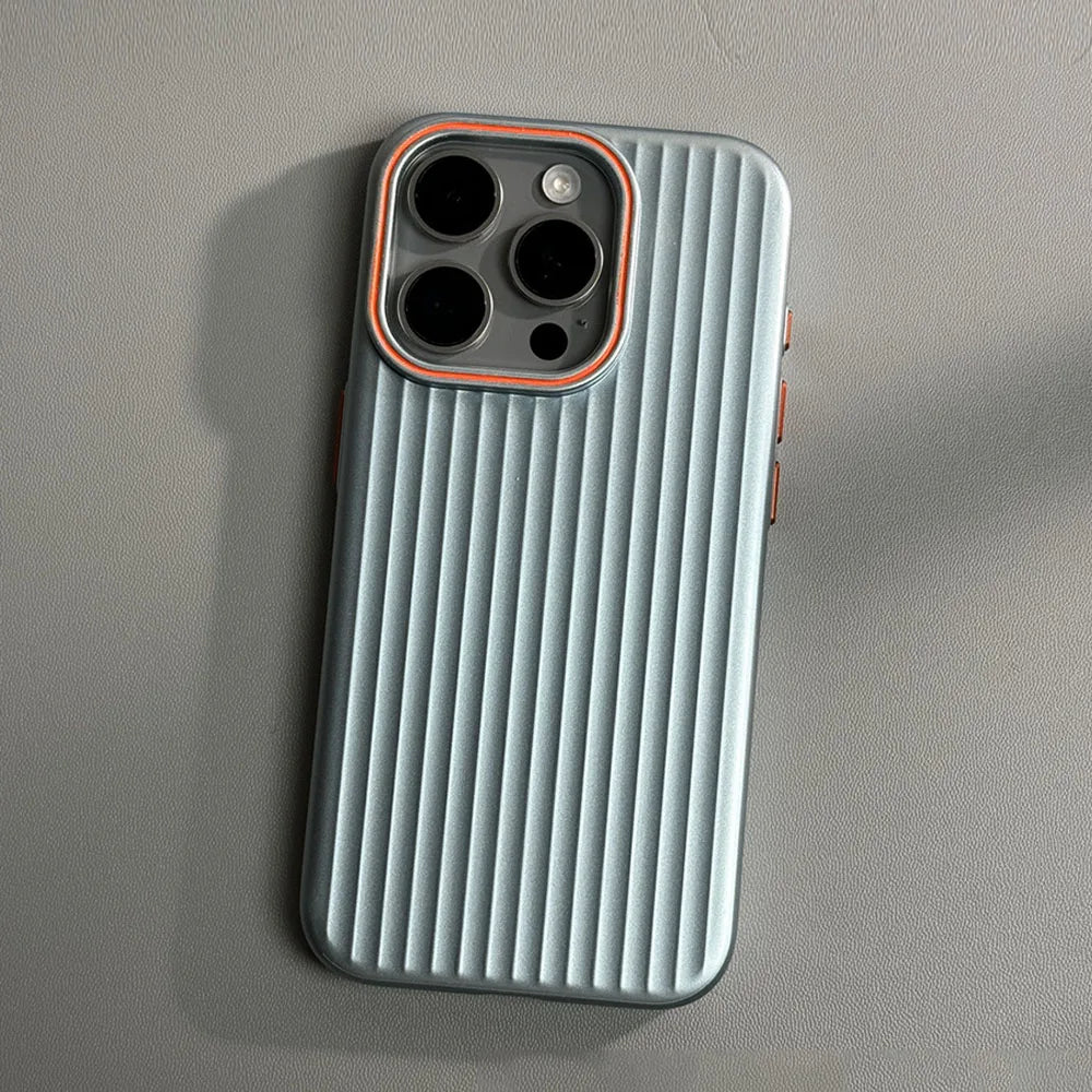 Metal Paint Matte Anti-fall Case for iPhone 15 - Blue