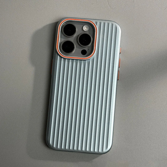 Metal Paint Matte Anti-fall Case for iPhone 15 - Blue