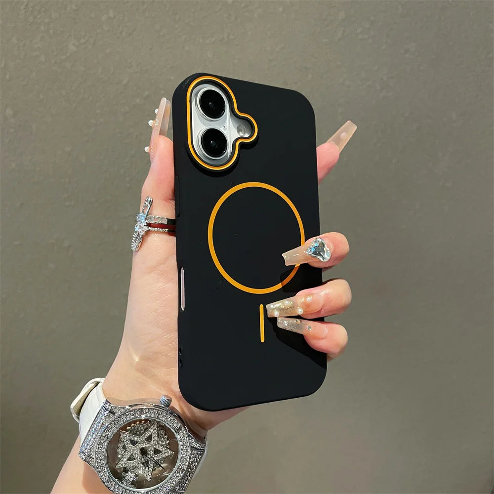 Q Series Ultrathin Simple Magsafe Phone Case for iPhone - Black