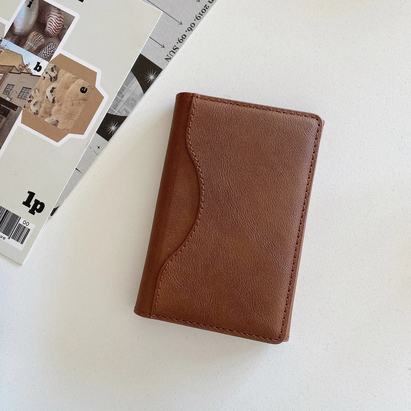 Triple Fold Leather MagSafe Wallet Card Holder