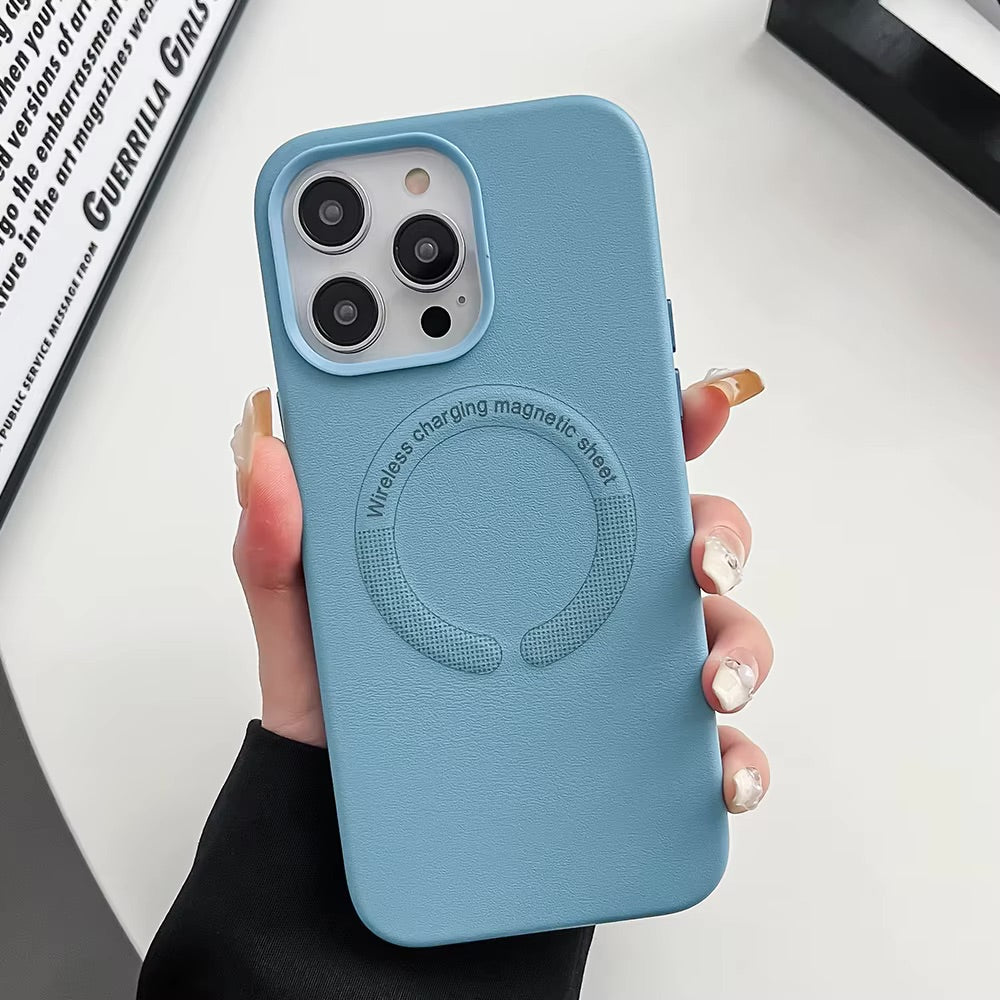 Luxury Magsafe Leather Case Shockproof Bumper Case for iPhone 14 Pro Max