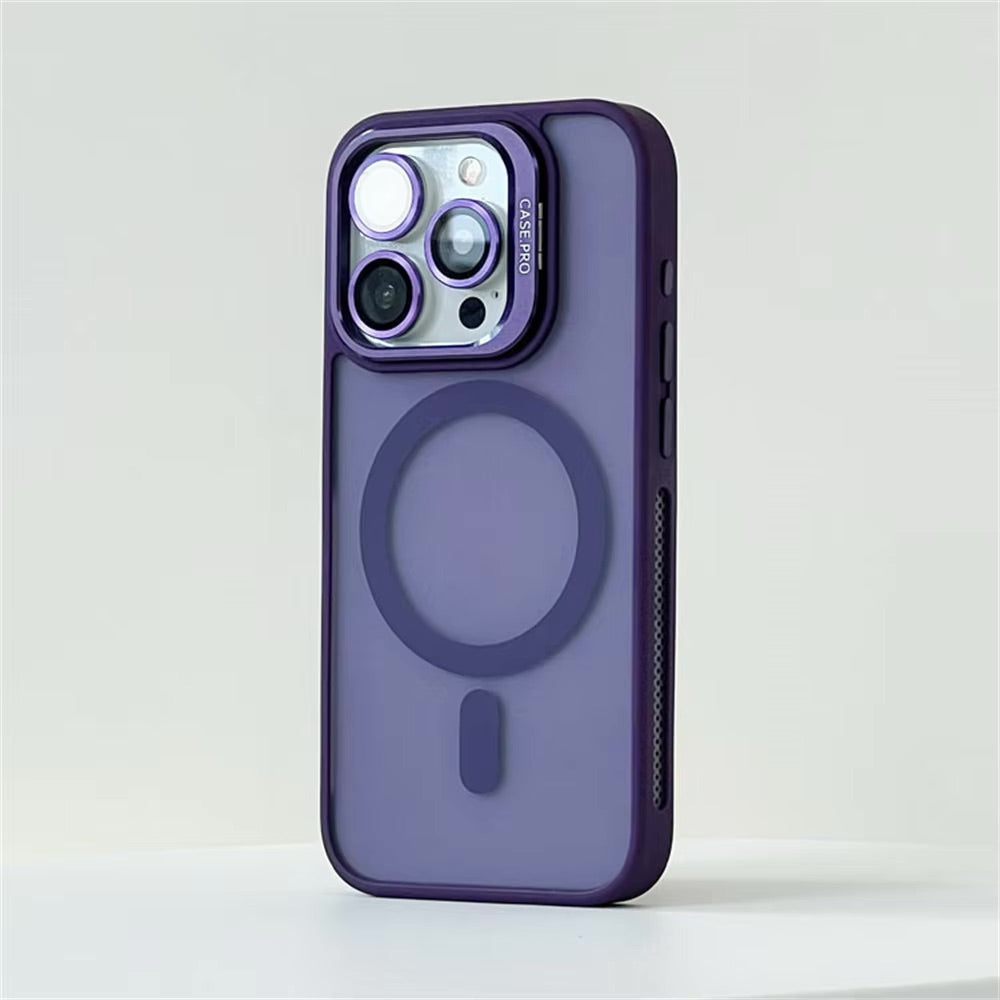 Magic Mask Luxury Magsafe Lens Protector Holder for iPhone 15 Pro Max - Purple
