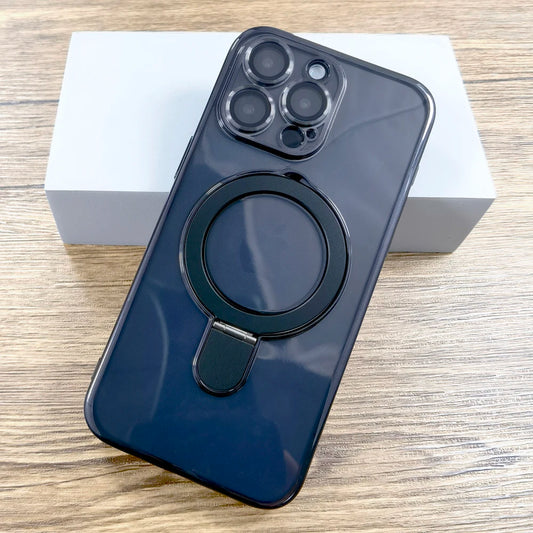 Mike Case Transparent Case With MagSafe Stand and Camera Lens Protector - TecHub