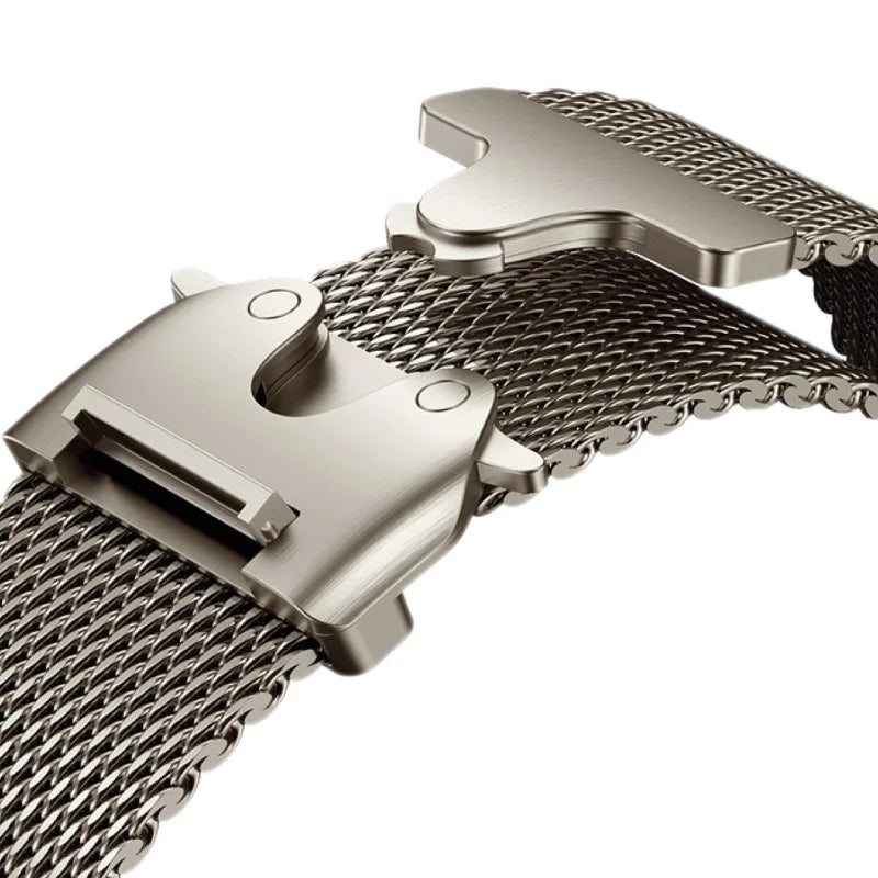 Milanese Titanium Loop Strap for Apple Watch 42/44/45/46/49 mm - Black (Copy)