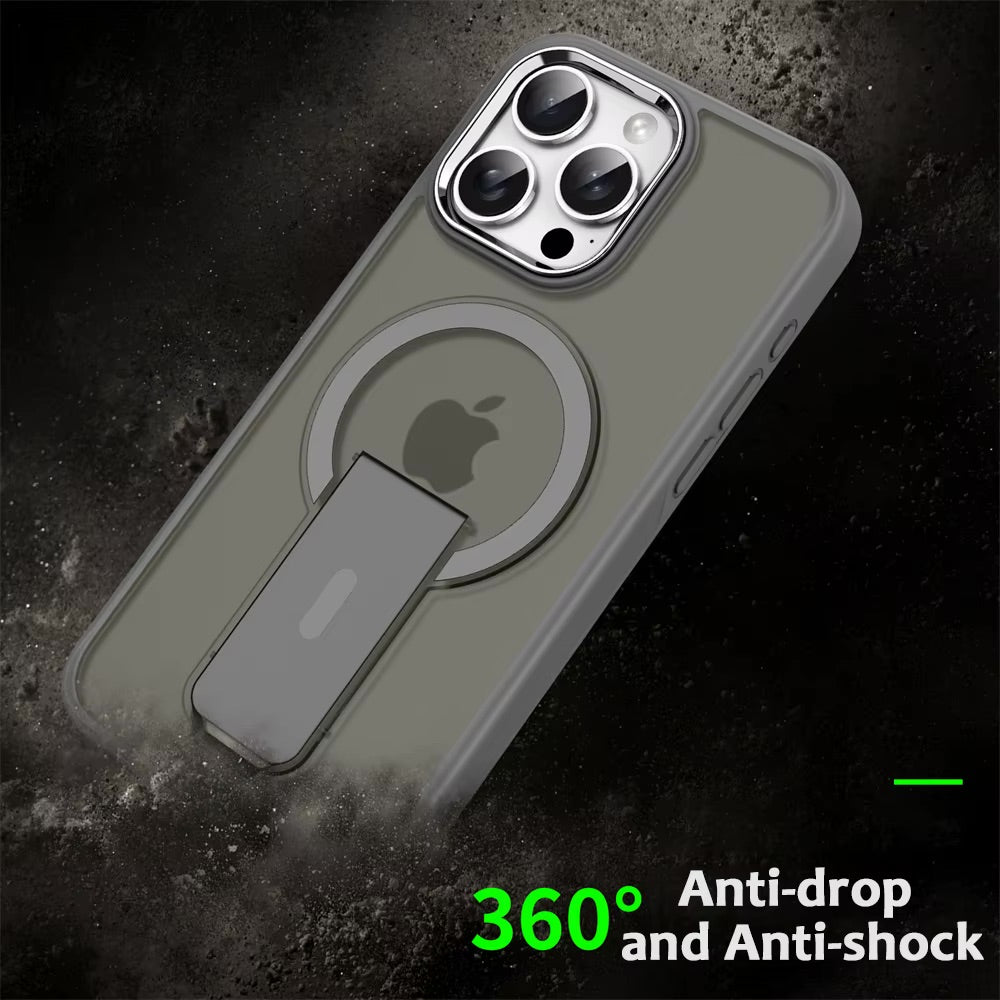 Ease Magsafe Folding Stand Magnetic Case for iPhone 16 Pro Max - Black