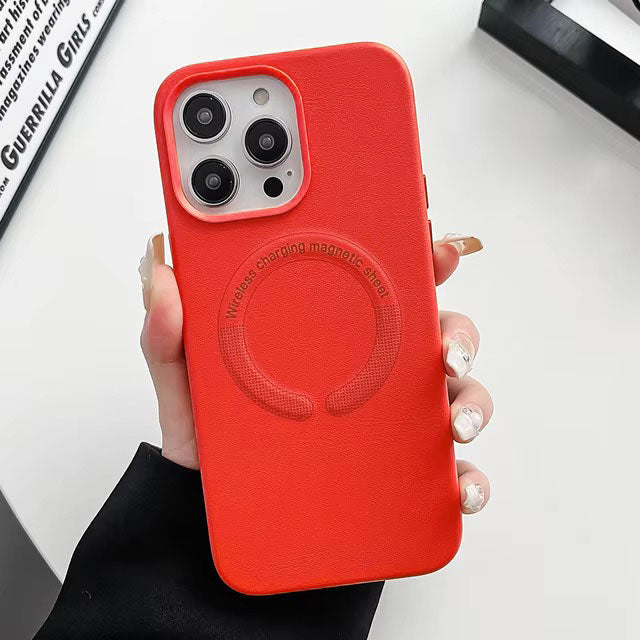 Luxury Magsafe Leather Case Shockproof Bumper Case for iPhone 14 Pro Max