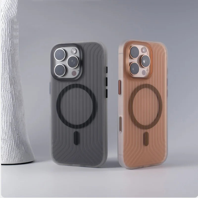 Luxury glossy Magsafe Magnetic Case for iPhone 16 Pro Max - Gold