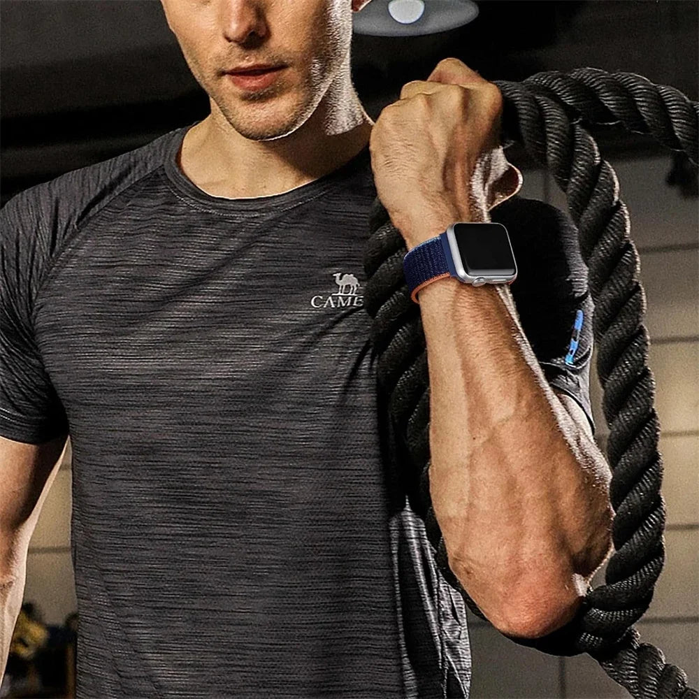 Sports Nylon Strap Band for Apple Watch 42/44/45/46/49 mm - Colorful