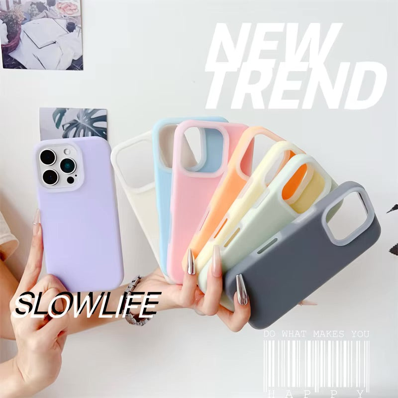 Luxury Fluorescent Jelly Liquid Silicone Case for iPhone 15 Pro Series