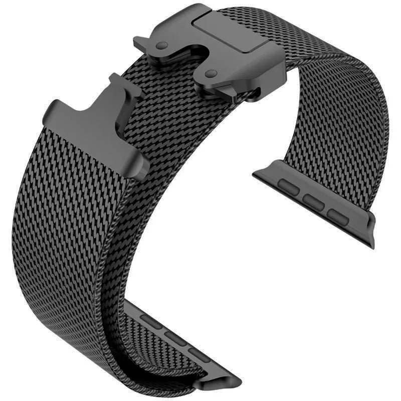 Milanese Titanium Loop Strap for Apple Watch 42/44/45/46/49 mm - Black (Copy)